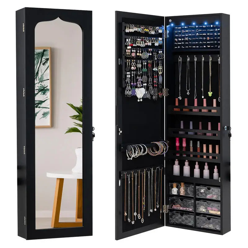 Armoire à bijoux suspendue miroir pleine longueur