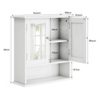 Armoire de toilette blanche étagère ajustable