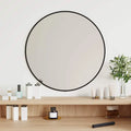 Miroir rond noir minimaliste