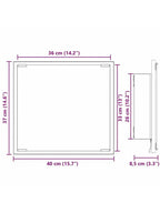 Miroir LED chêne artisanal
