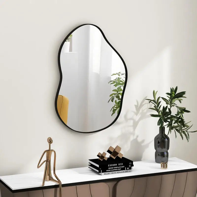 Miroir mural asymétrique noir