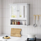 Armoire de toilette blanche étagère ajustable