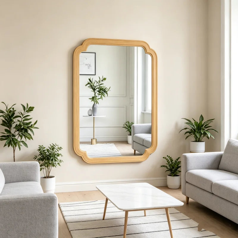 Miroir arche bois rustique style ferme