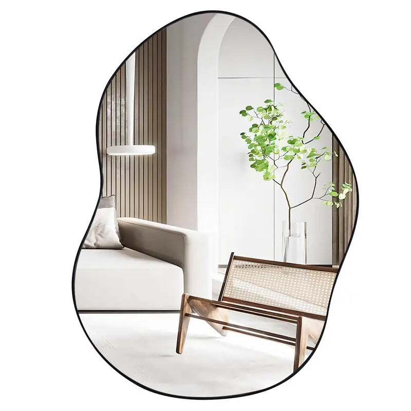 Miroir mural asymétrique noir