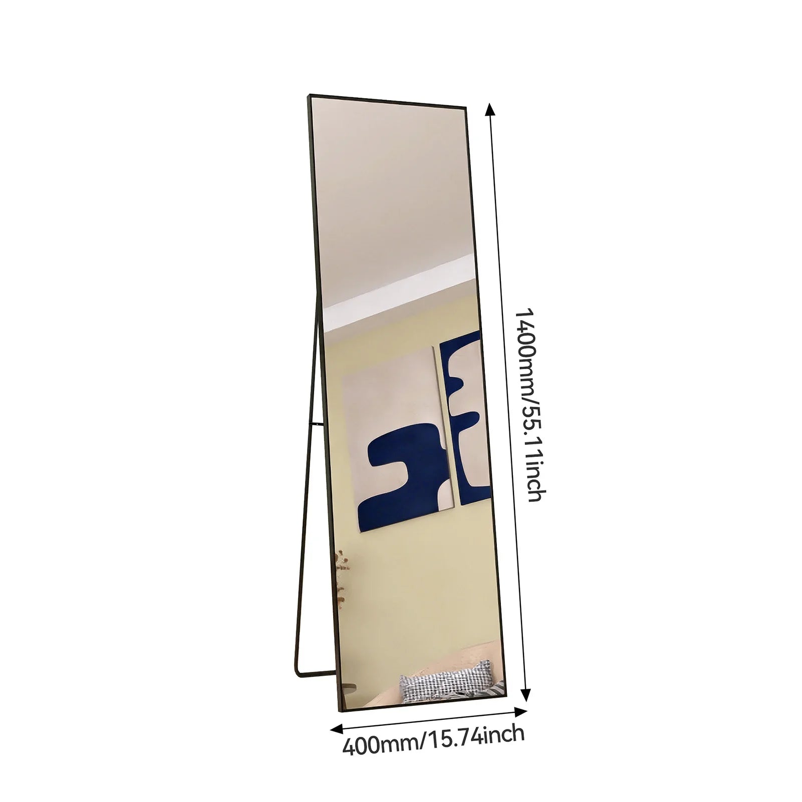 Miroir pleine longueur sur pied ou mural multi-formats