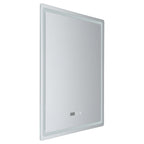 Miroir LED étanche affichage heure et température