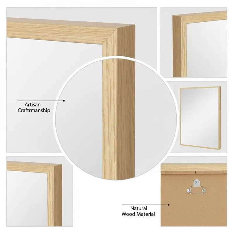 Miroir rectangulaire bois naturel