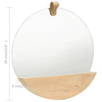 Miroir bois étagère intégrée