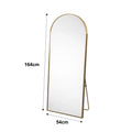 Miroir sur pied incurvé aluminium