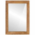 Miroir bois minimaliste salle de bain