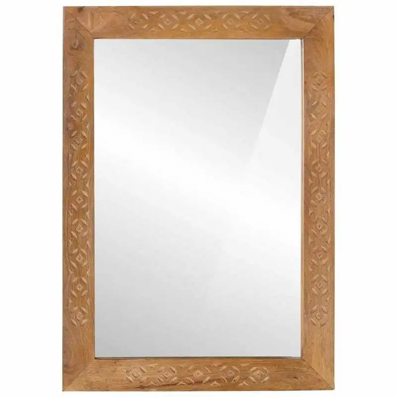 Miroir bois minimaliste salle de bain