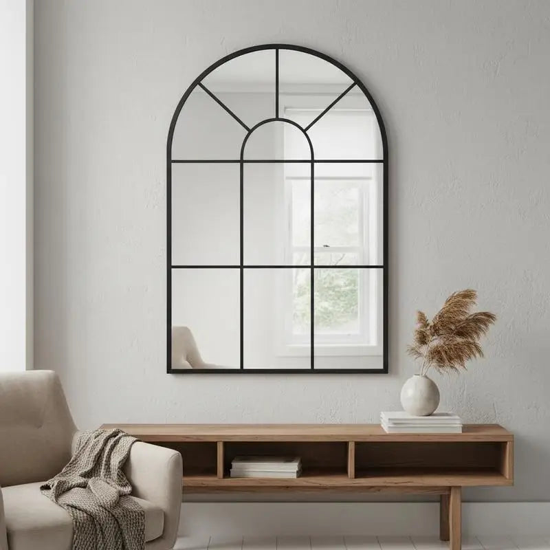 Miroir Arche Sur Pied ou Mural Métal Industriel Vintage