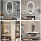 Miroir intelligent ovale sans cadre