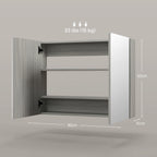 Armoire de toilette grise grand format