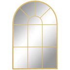 Miroir style fenêtre doré couloir