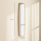 Miroir Doré Style Fenêtre Ovale Allongé