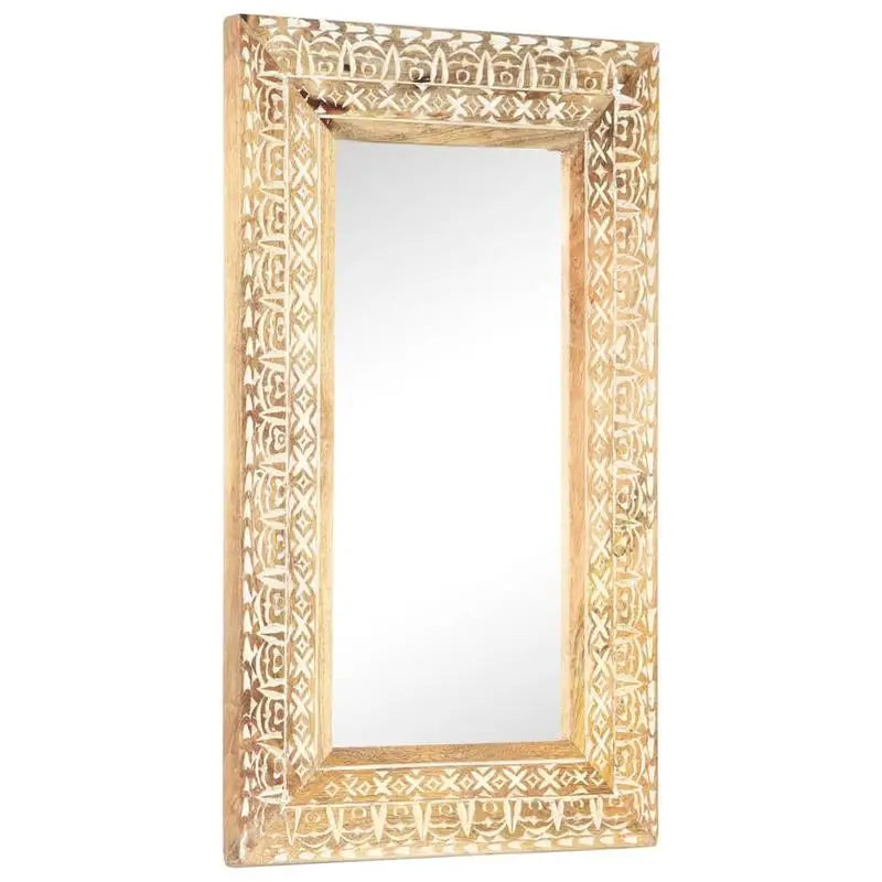 Miroir bois exotique sculpté à la main