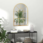 Miroir arche industriel métal HOMCOM