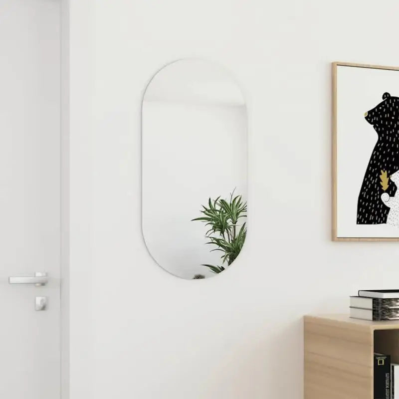 Miroir LED ovale à lumière colorée