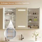 Armoire de toilette LED anti-buée blanche