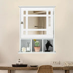 Armoire de toilette miroir murale blanche