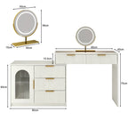 Coiffeuse extensible miroir LED