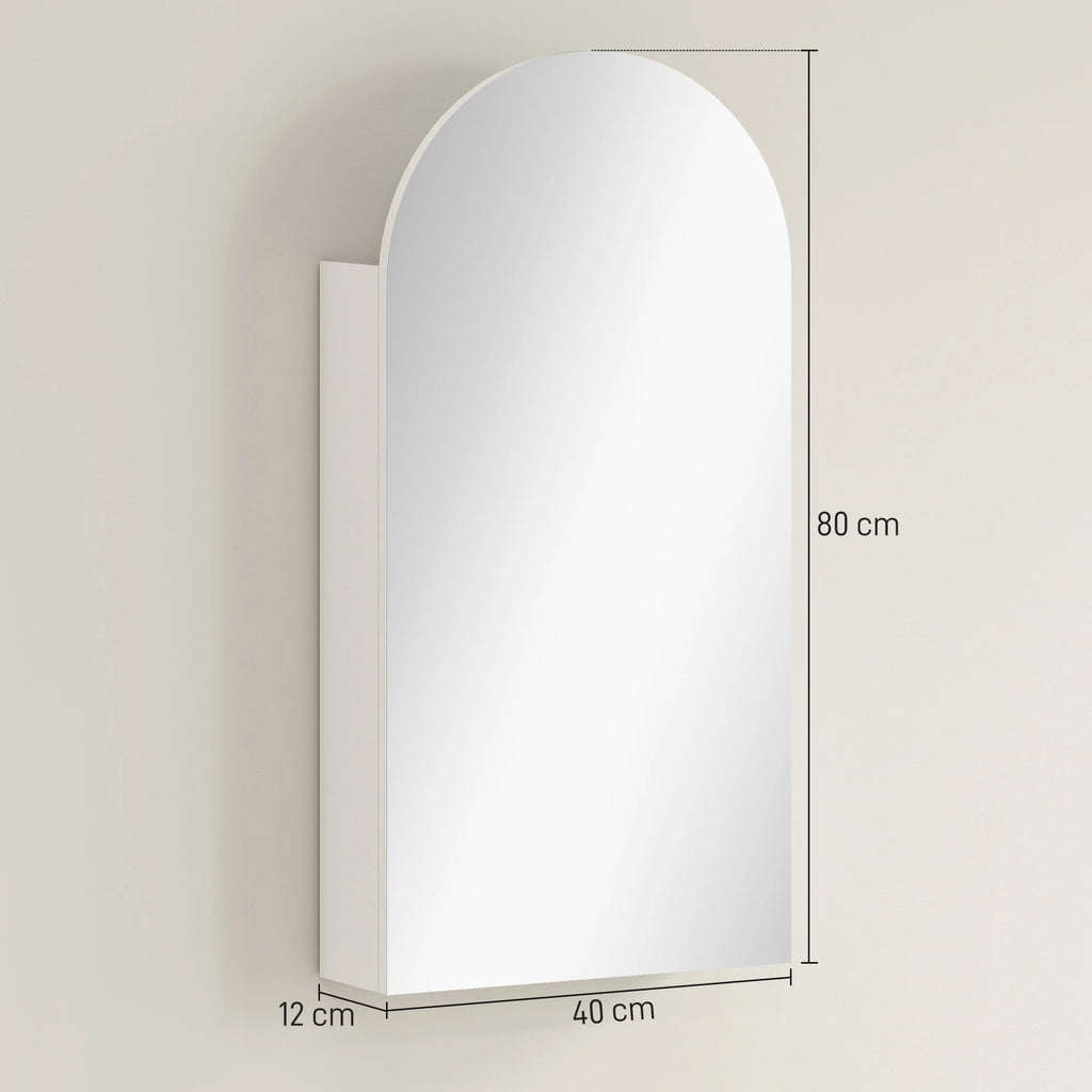 Armoire de toilette arche sans cadre blanche