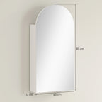 Armoire de toilette arche sans cadre blanche
