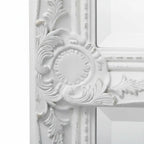 Miroir mural baroque blanc en relief
