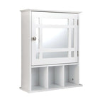 Armoire de toilette miroir murale blanche