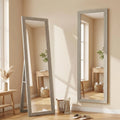 Miroir pleine longueur cadre bois gris