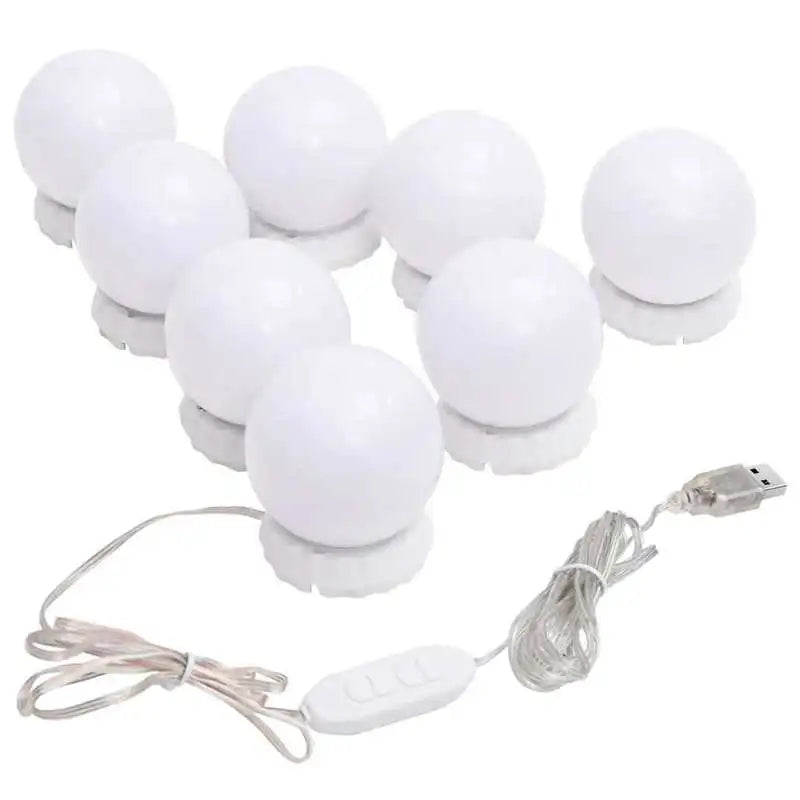 Miroir rond LED chambre et coiffeuse