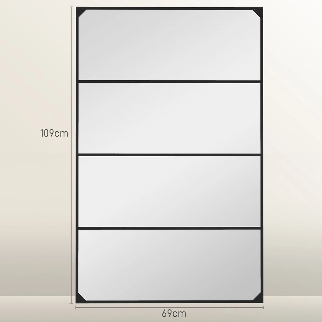 Miroir rectangulaire industriel noir