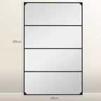 Miroir rectangulaire industriel noir