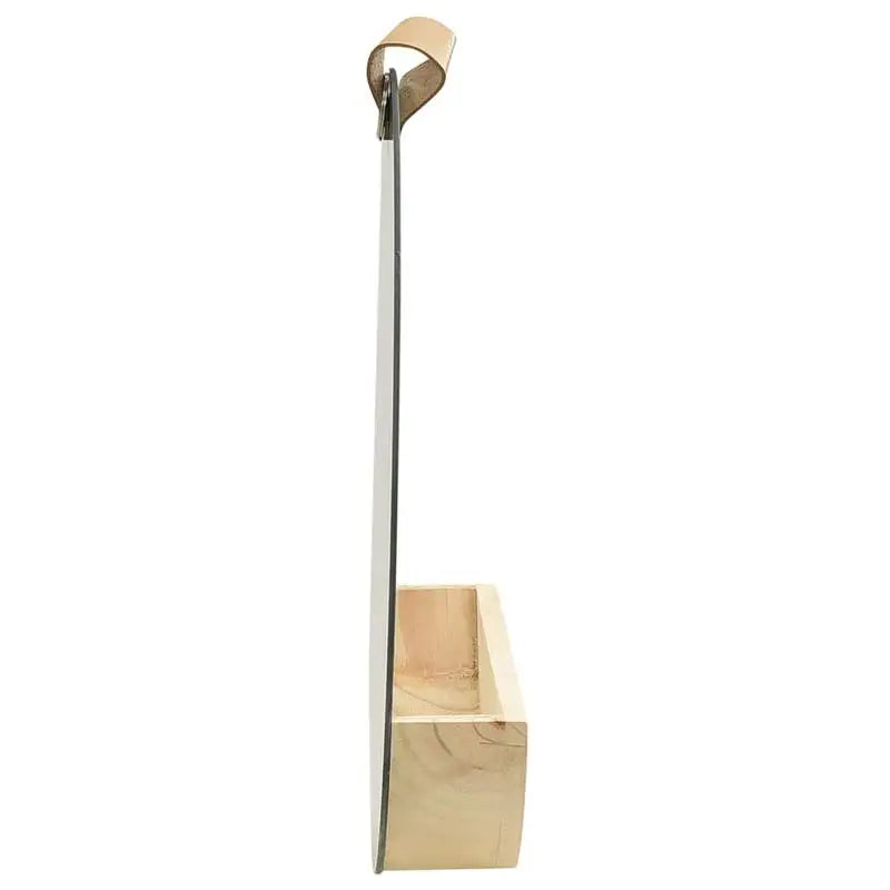 Miroir bois étagère intégrée