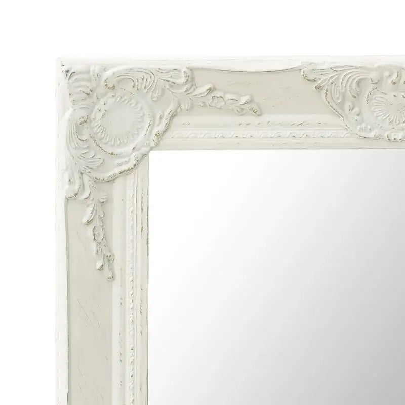 Grand miroir mural baroque blanc