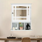Armoire de toilette miroir murale blanche
