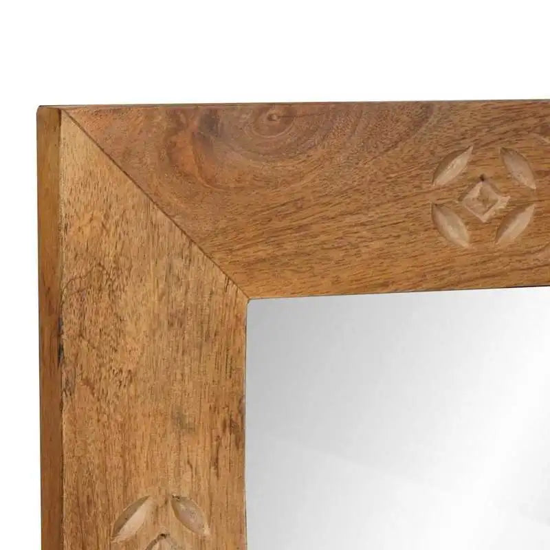 Miroir bois minimaliste salle de bain
