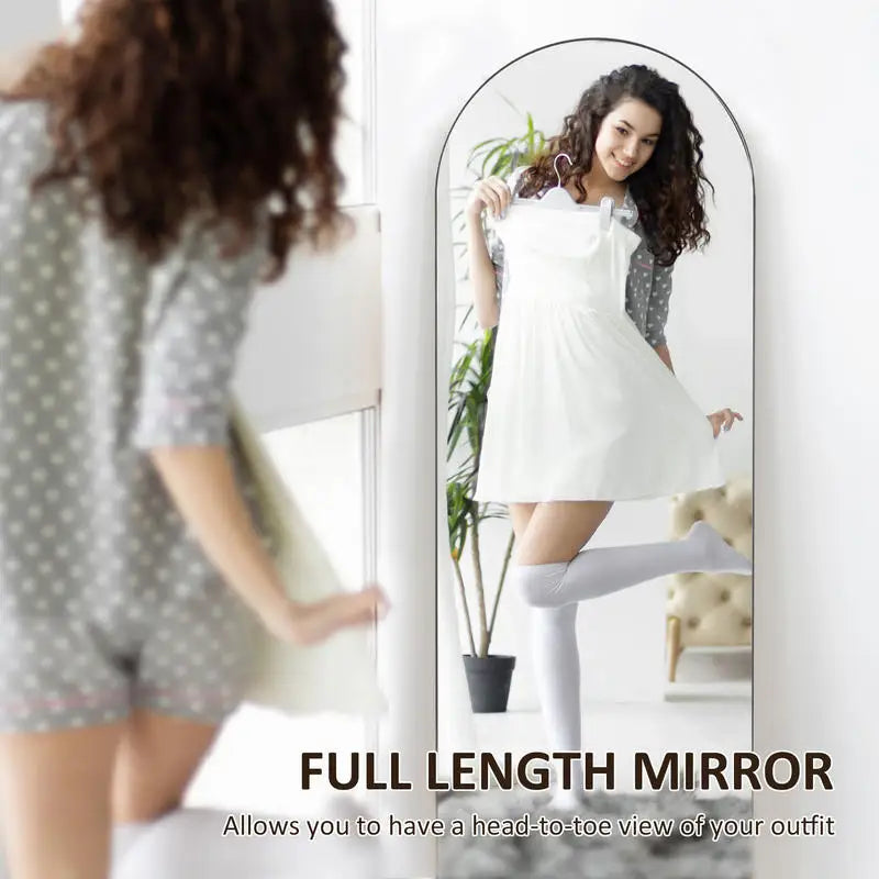 Miroir pleine longueur arche noir