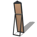 Miroir sur pied baroque noir