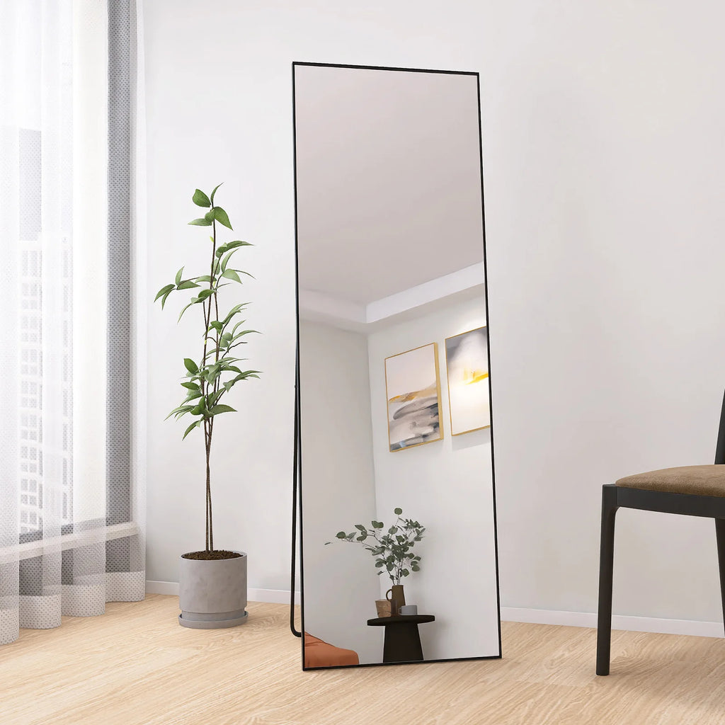 Miroir pleine longueur cadre aluminium noir