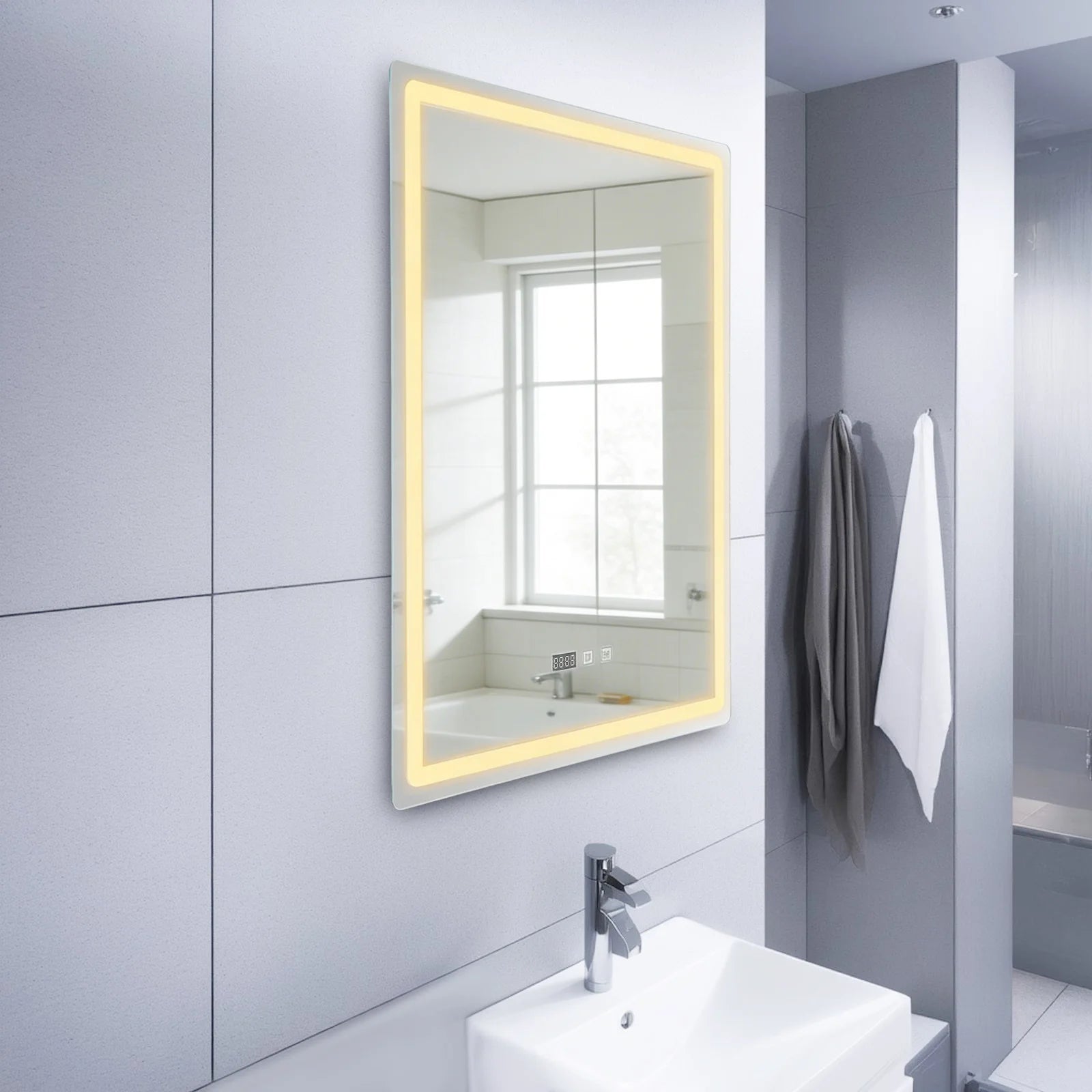 Miroir intelligent LED dégivrant