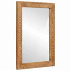 Miroir bois minimaliste salle de bain