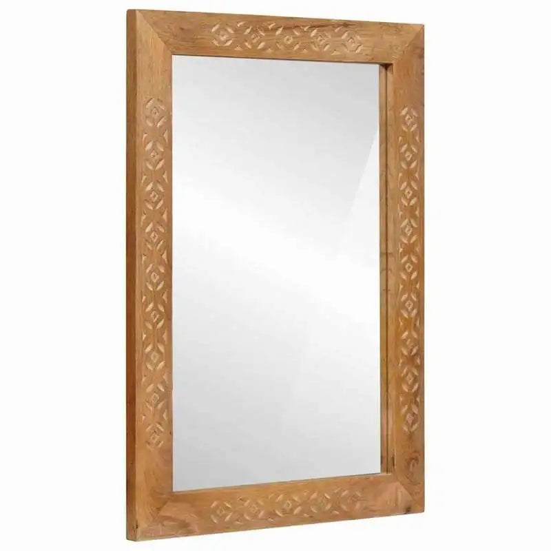 Miroir bois minimaliste salle de bain
