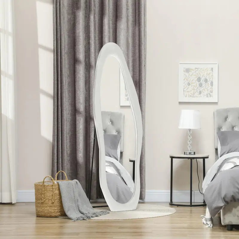 Miroir pleine longueur ondulé velours
