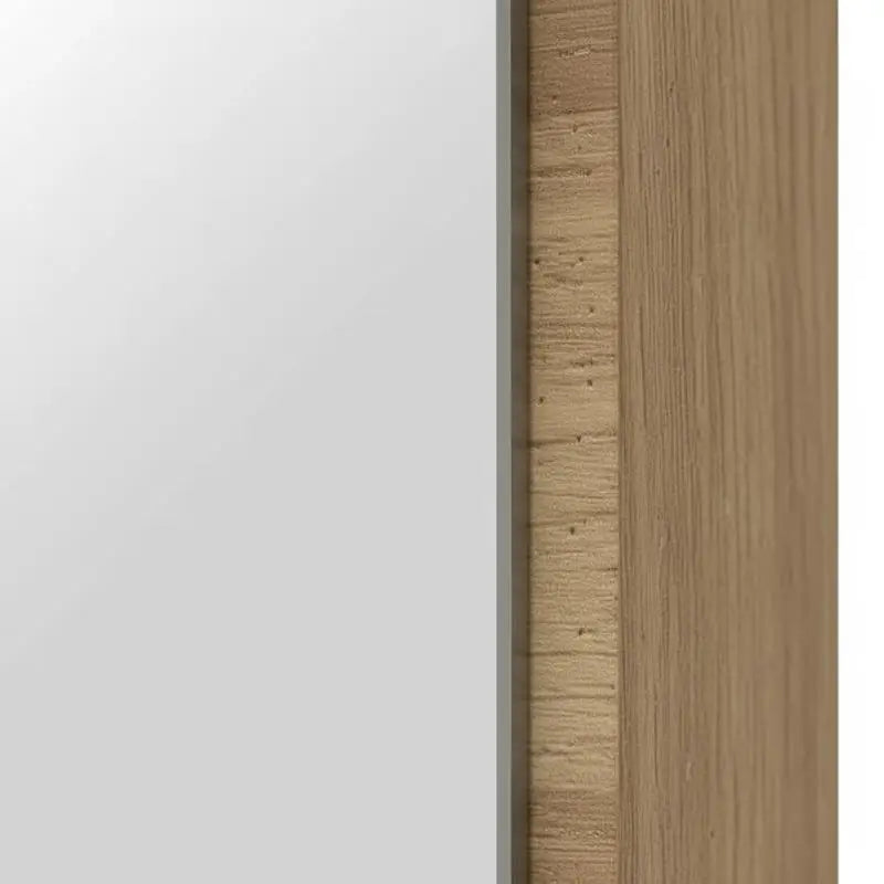 Miroir LED chêne artisanal