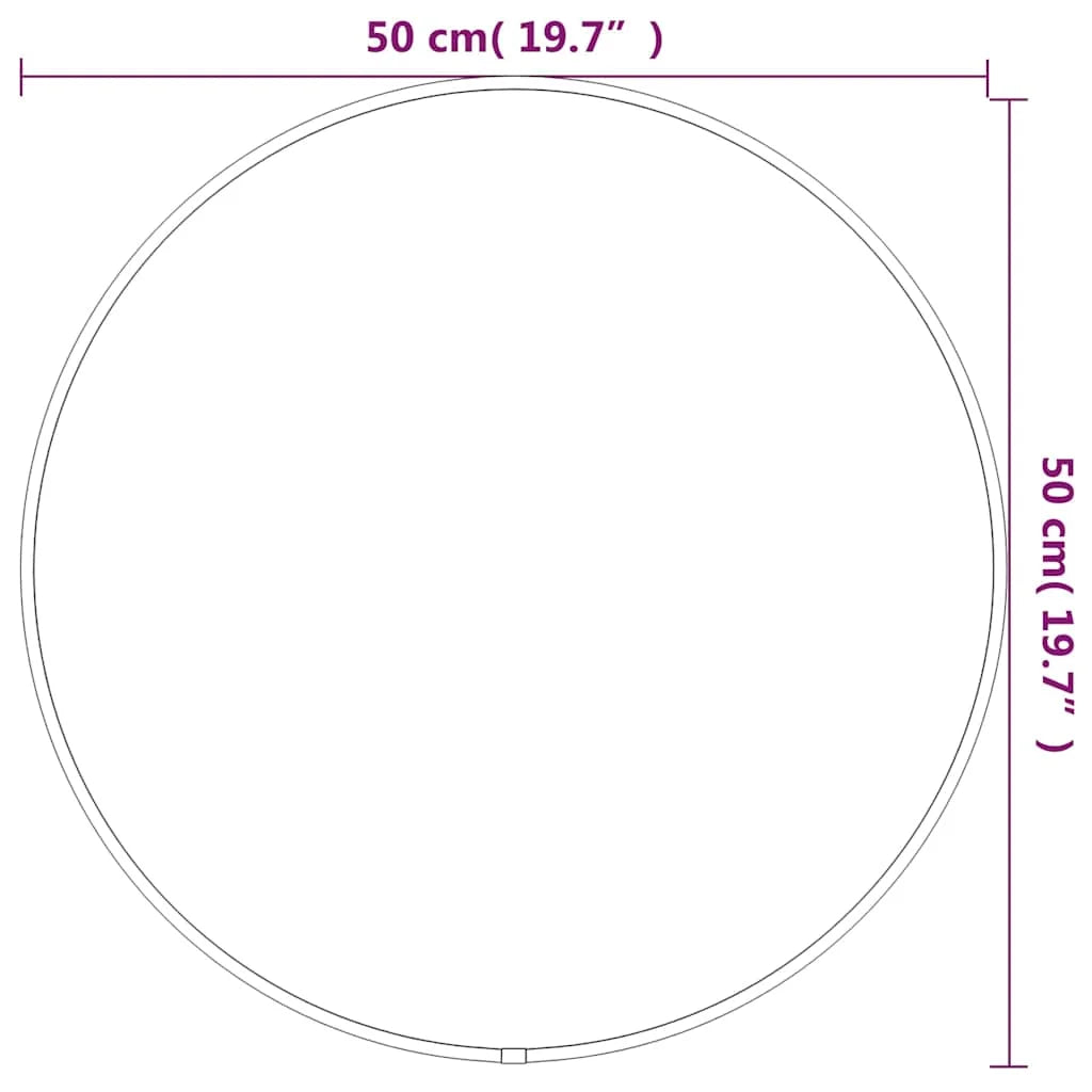 Miroir rond noir minimaliste