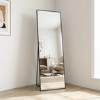 Miroir pleine longueur cadre aluminium noir