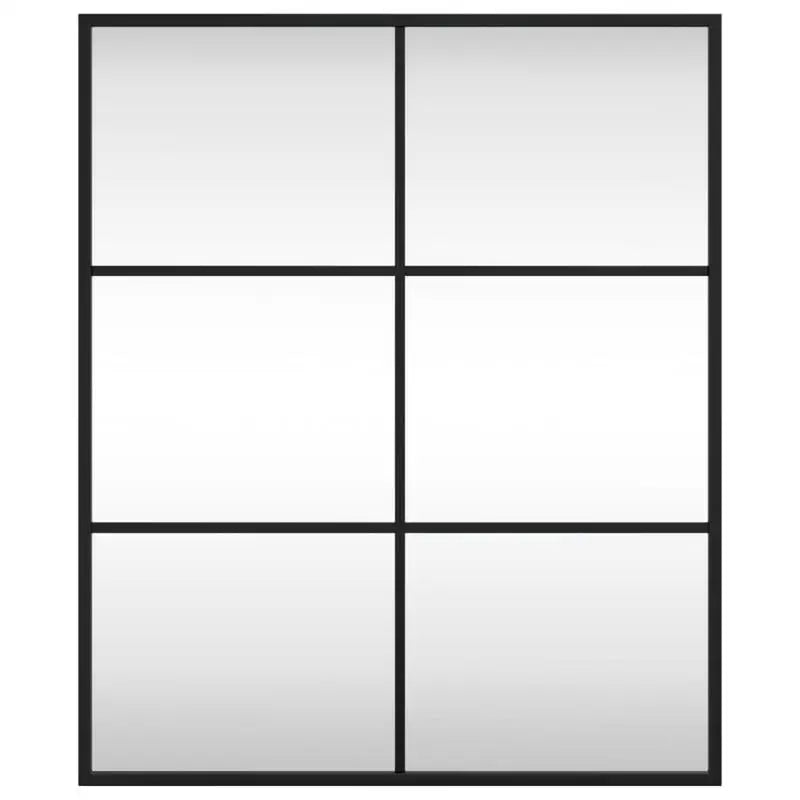 Miroir rectangulaire noir fer vintage