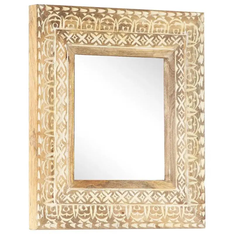 Miroir bois exotique sculpté à la main